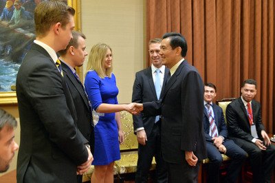 Präsident Ma empfängt junge Demokraten