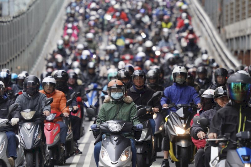 Mehr Motorroller als Autos in Taiwan