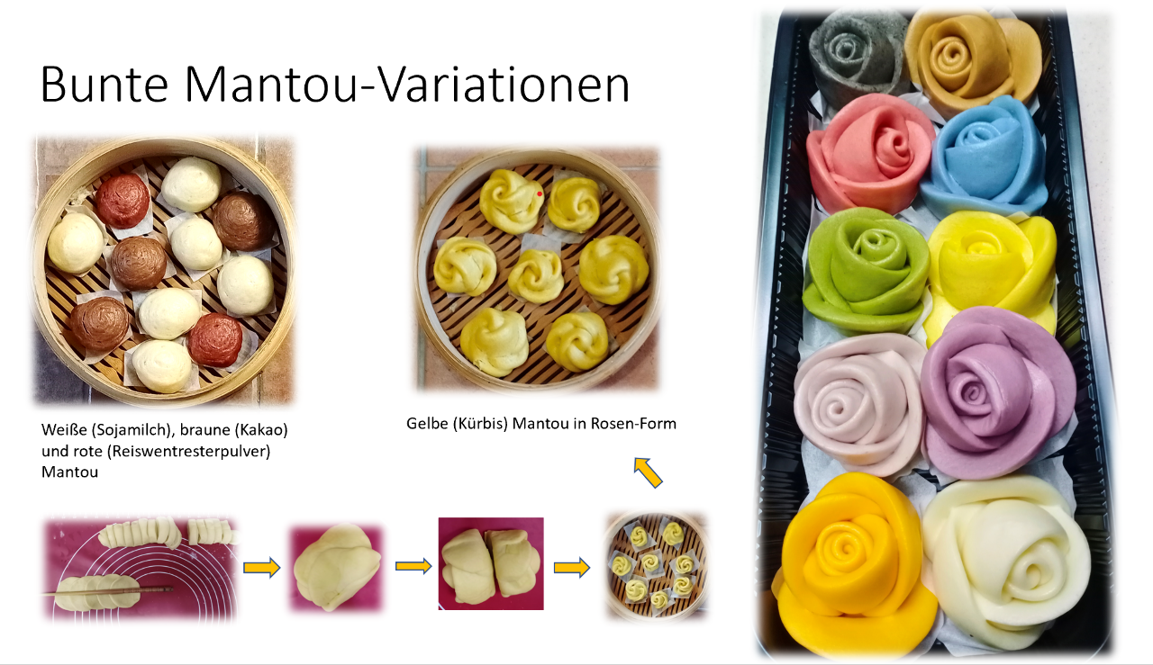 Bunte Mantou-Variationen