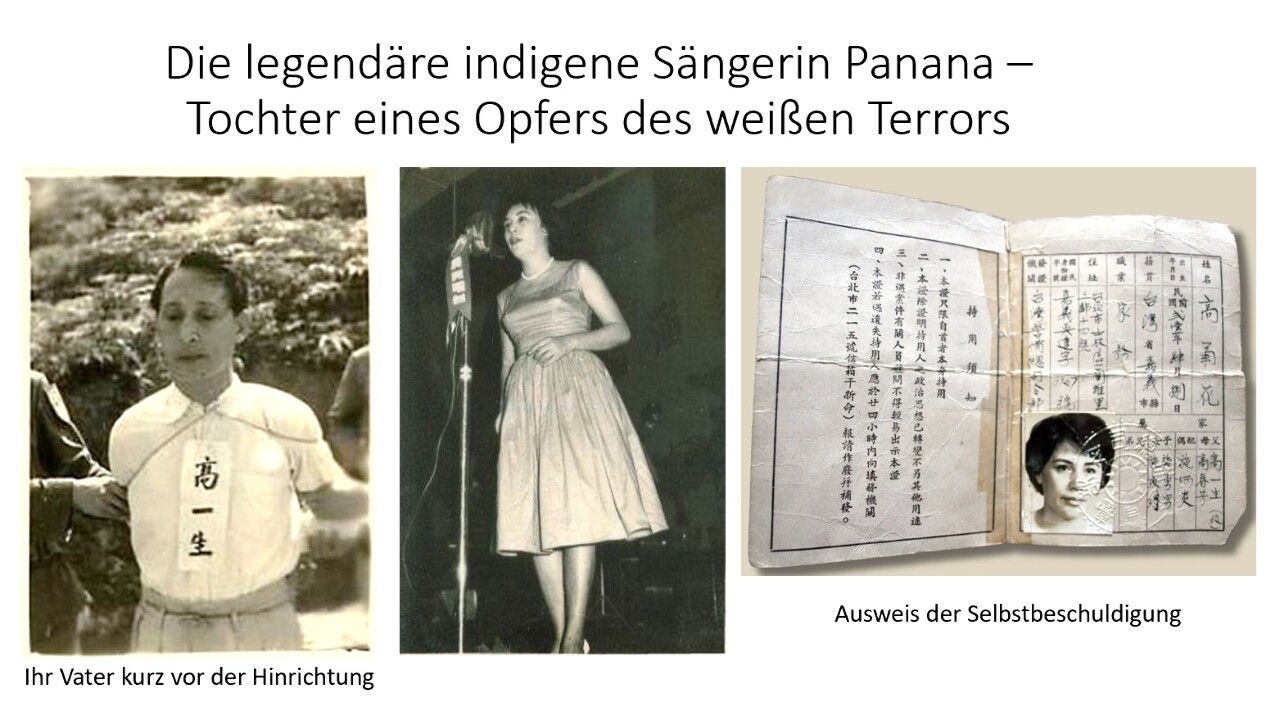 Die Sängerin Panana – Tochter eines Opfers des Weißen Terrors