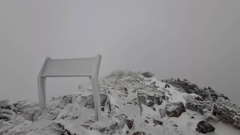 Schneezauber in den Bergen Taiwans